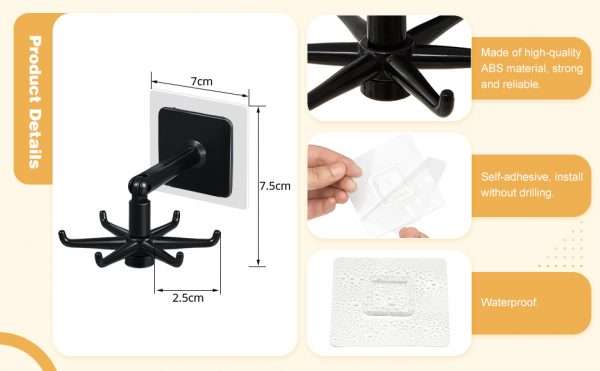 360 Degree Folding Rotary Hook (3 pieces)