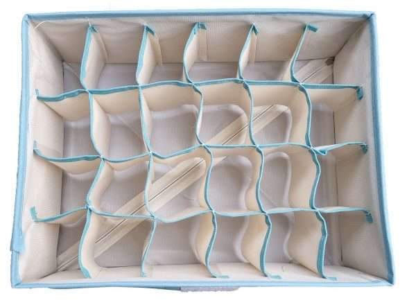 24 compartment sock storage box