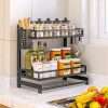 Spice Storage Rack For Counter Top And Cabinet