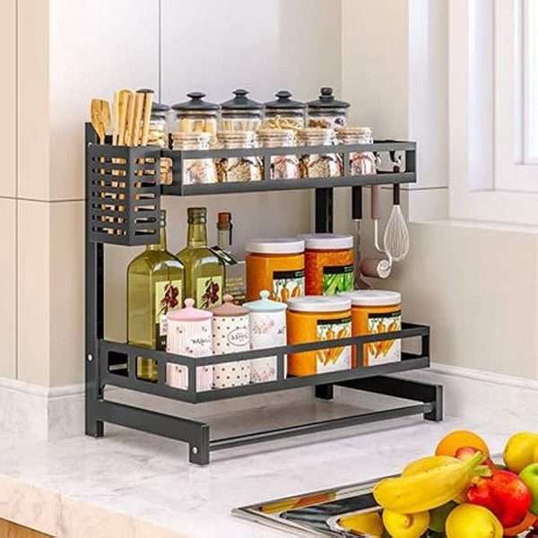 Spice Storage Rack For Counter Top And Cabinet