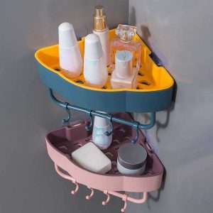 Multipurpose Corner Shelf With Hook