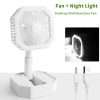 USB Rechargeable, Foldable, And Portable Mini Fan With LED Light