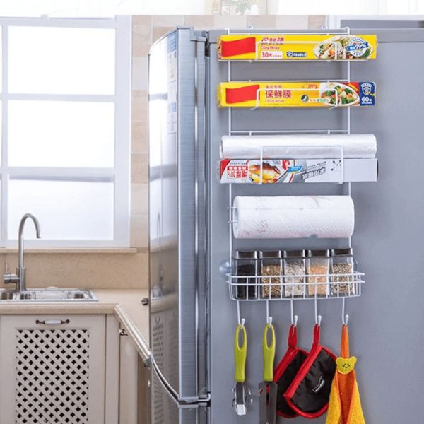 Multipurpose Refrigerator Side Storage Rack