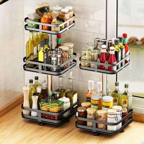360 Degree Kitchen Spice Rack (Square)