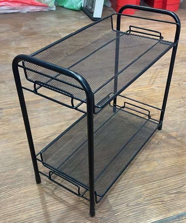 2 Step Metal Storage Rack For Kitchen And Household
