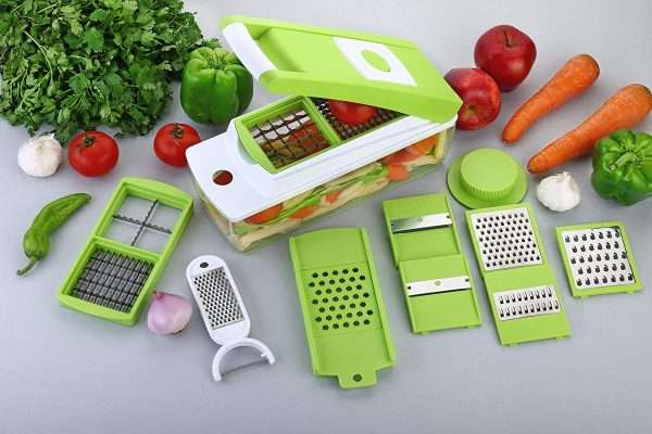 Vegetable Dicer With Multiple Cutting Head
