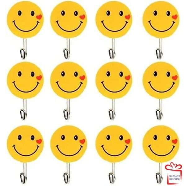 Smiley Wall Hook (12 Piece Packet)