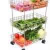 3 Layer Stainless Steel Trolley Storage Rack
