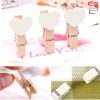 10 Pcs Mini Wooden White Love Heart Paper Clips