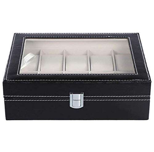 10-Slots Leather Watch Box