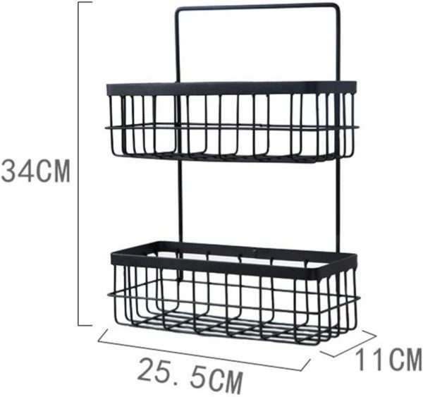 Double-Layer Wall Shelf Hanging Storage Basket