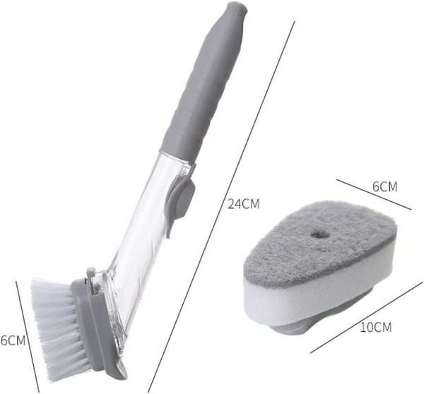3-in-1 Cleaning Brush With Detergent Dispenser