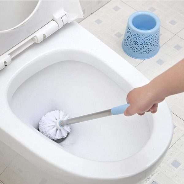 Round Toilet Brush With Stand