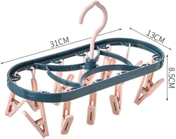 Oval Shape Hanger With Clips (2 Piece)