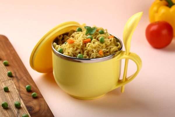 Noodles and Soup Bowl With Handle