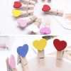 10 Pcs Mini Wooden White Love Heart Paper Clips