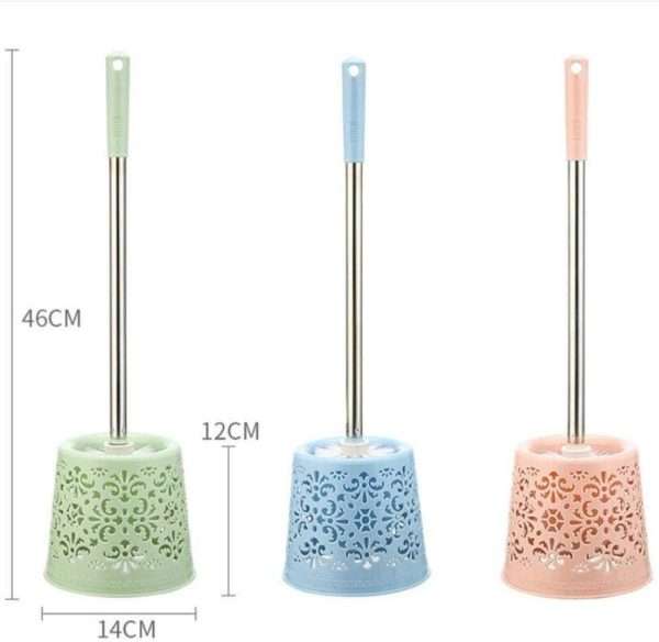 Round Toilet Brush With Stand