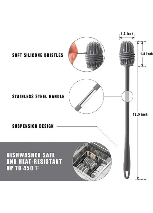 Silicon Head Bottle Cleaning Brush
