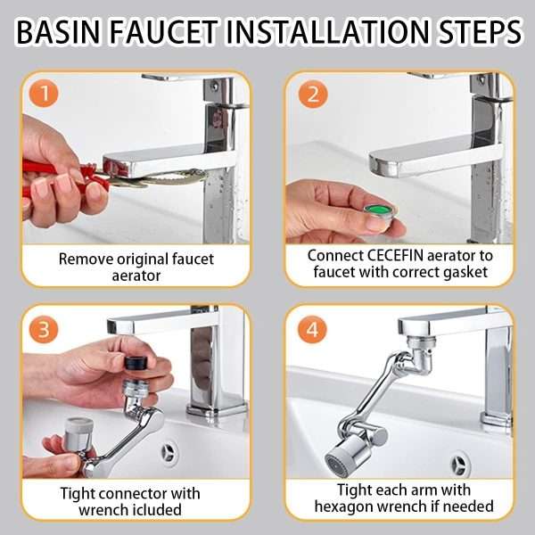 Rotary Sink Faucet Bubbler