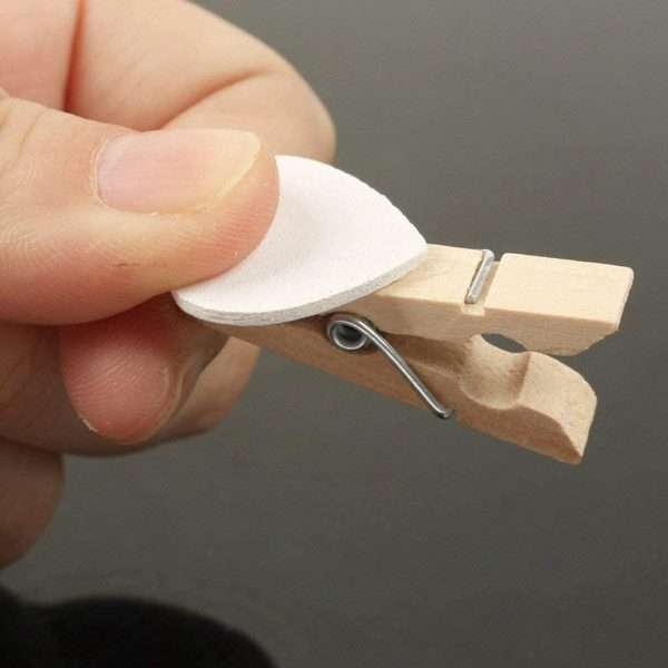 10 Pcs Mini Wooden White Love Heart Paper Clips