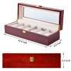 6-Slots Wooden Watch Box