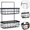 Double-Layer Wall Shelf Hanging Storage Basket