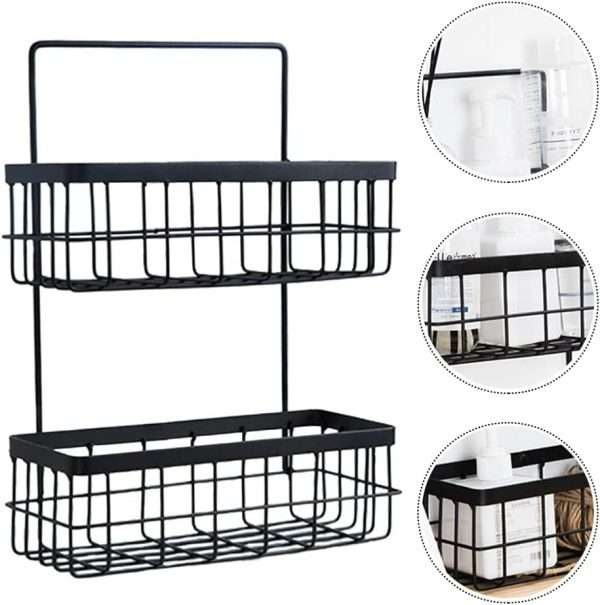 Double-Layer Wall Shelf Hanging Storage Basket