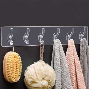 6-in-1 Transparent Wall Hanger (3 Packet Set)