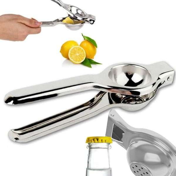 Metal Lemon Squeezer With Bottle Opener