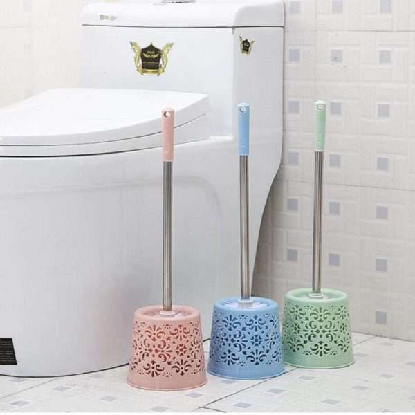 Round Toilet Brush With Stand