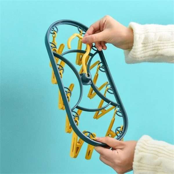 Oval Shape Hanger With Clips (2 Piece)
