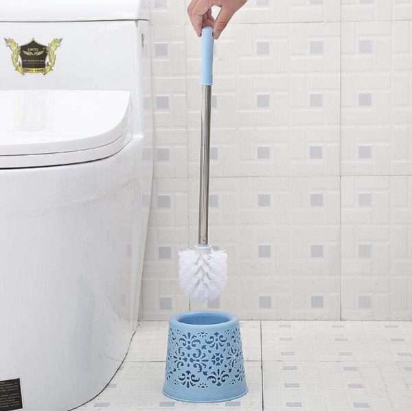 Round Toilet Brush With Stand