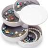 Circular Jewellery Box With Mirror