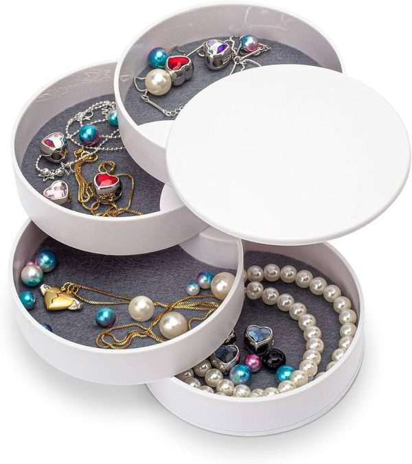 Circular Jewellery Box With Mirror