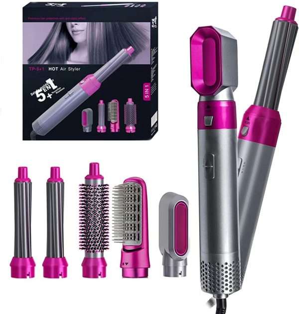 5 IN 1 Hair Dryer, Curler & Straightener