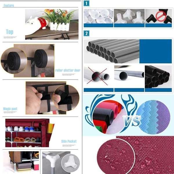 3 Door Foldable Wardrobe