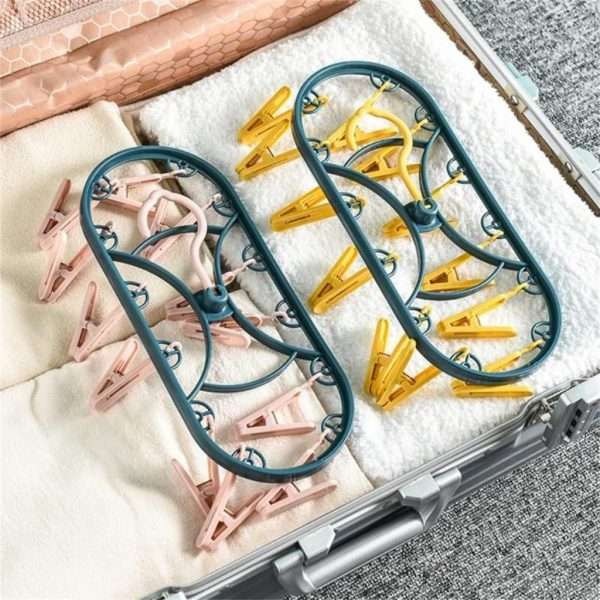 Oval Shape Hanger With Clips (2 Piece)