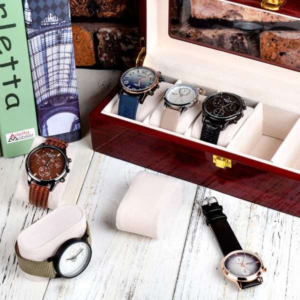 6-Slots Wooden Watch Box