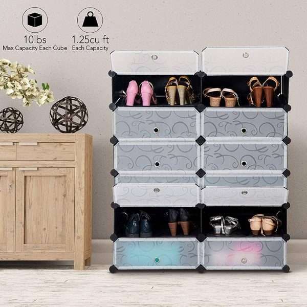 12 Cube Shoe Cabinet Organizer
