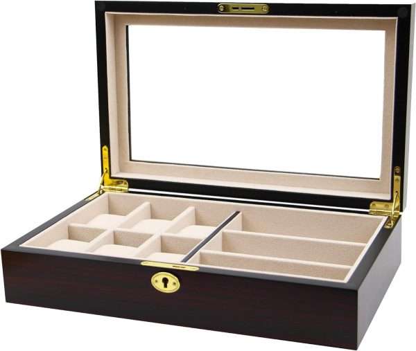 6 Piece Watch Case and 3 Piece Eyeglasses Storage