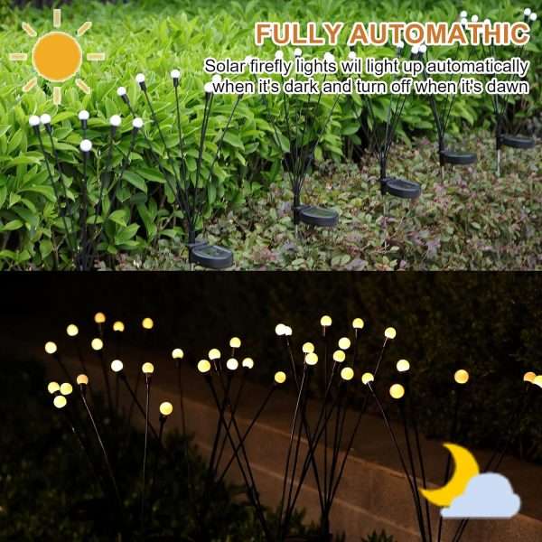 10 Bulbs Solar Firefly Garden Lights
