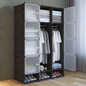 Clothes Wardrobe Cabinet With Shoe Holder At Bottom
