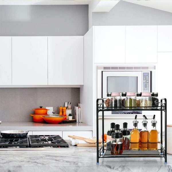 2 Step Metal Storage Rack For Kitchen And Household