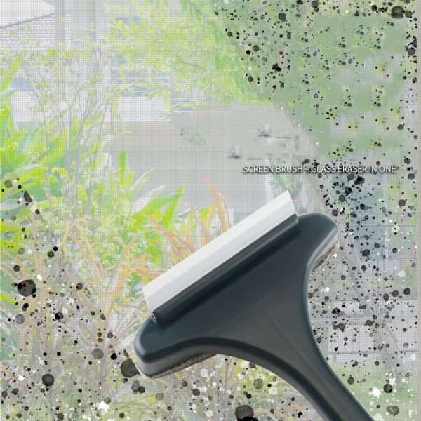 Window Net Cleaning Brush With Wiper
