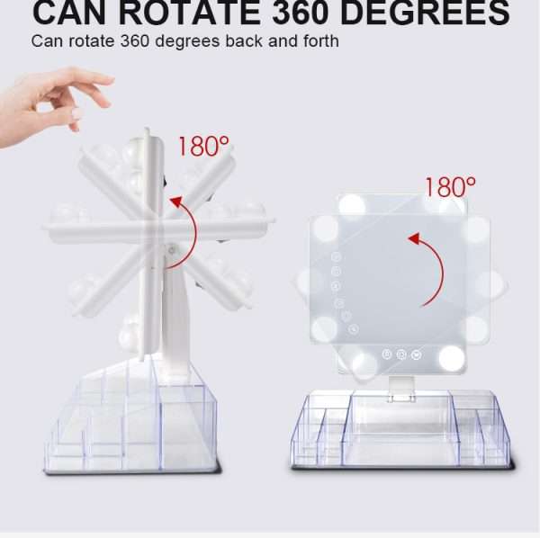 Vanity Style Mirror With Light & Storage