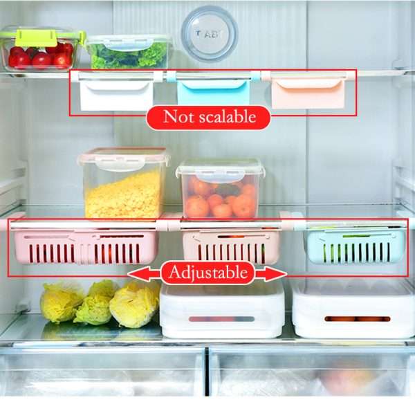 Fridge Adjustable Basket For Better Organization (5 Piece)