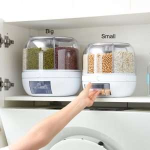 6-in-1 Rotating Grain Jar Dispenser