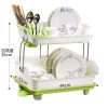 Plastic 2 Layer Kitchen Dish Drainer Storage Rack