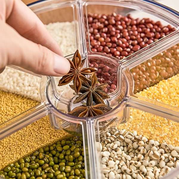 6-in-1 Rotating Grain Jar Dispenser