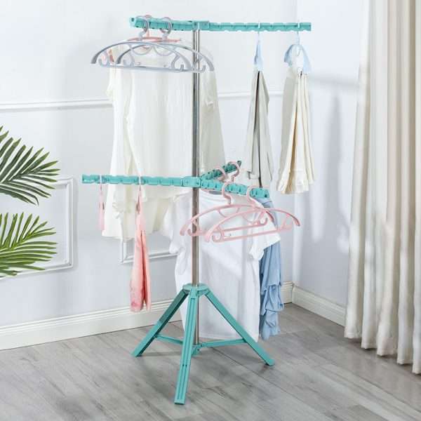 2-Layer Folding Clothes Rail Drying Stand
